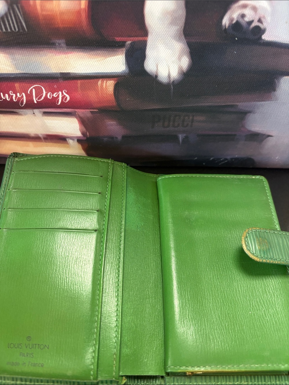 Louis Vuitton *Green 💚Epi Leather kiss lock Compact Wallet - Picture 13 of 13